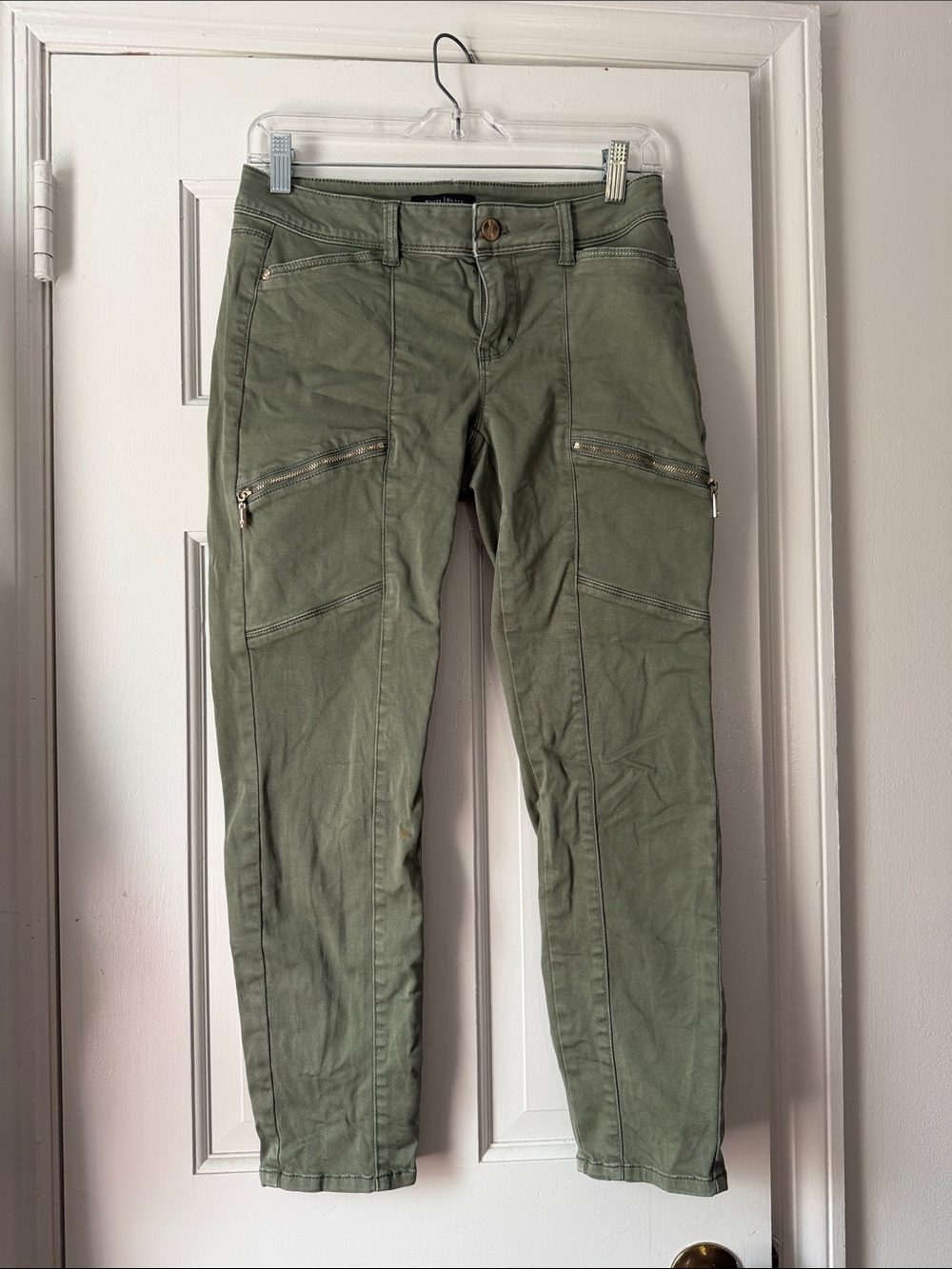 WHBM Olive Green Slim women’s skinny jeans Sz 2